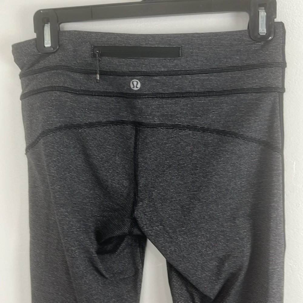 Lululemon Run Pace Wee Stripe Black Heathered Tights - Picture 8 of 10